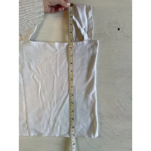 White Garage Cropped Tank Top Size Medium - Picture 3 of 6